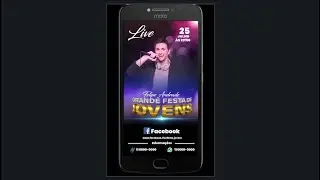 Como fazer cartaz com texto 3D curvado em Celular - Festa Jovem parte 2