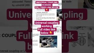 Universal  coupling working #coupling #universalcoupling #automobile #automobileparts #propeller