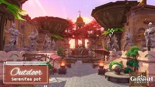 Outdoor Teapot ( W / ID ) || Serenitea Pot || Genshin Impact #genshinimpact #genshin #gaming