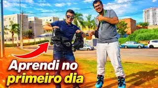 Primeira vez no patins 😱