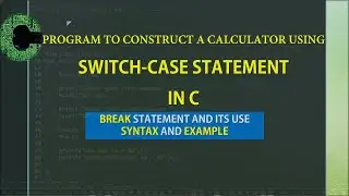 Switch-Case in C programming | Syntax & Example