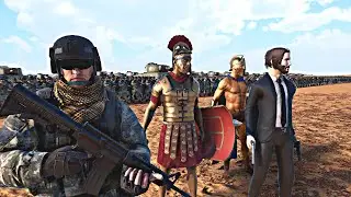 3 GREAT GENERALS ATTACKED BY 2,000,000 ORC ARMY - Epic Battle Simulator 2 - UEBS 2