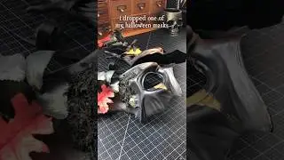 I broke my Halloween mask and tried to repair it. | #halloween #craftdiy #halloweenmask