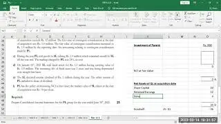Consolidation Past Paper Winter Exam 2021 PIPFA Financial Reporting Corporate Sector