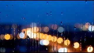 Hypnotic Rain Sounds on Glass 🌙 City Night Ambience | Sleep & Relax (1H)