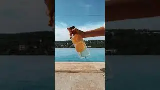 A Person #Shaking a Glass of #Water with #Sliced #Oranges| no copyright | #shorts | @StockVideo