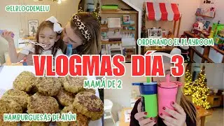 VLOGMAS DIA 3 🎄🎅🏻 RECETA HAMBURGUESAS DE ATÚN + ORDENANDO EL PLAYROOM + VIDA DE MAMÁ 😅