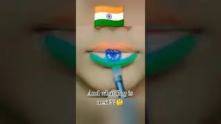 fascinating India 🇮🇳 flag Lips 👄| #youtubeshorts #shorts #hack #viral  #lipstick #latest