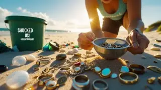 Hidden Treasure Found During Beach Cleanup &ndash; Money, Jewelry & More!
