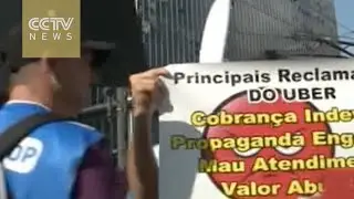 Brazilian taxi drivers seek to block Uber