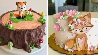 Beautiful fox Cakes/Cute fox cake designs/Birthday fox cake decorations