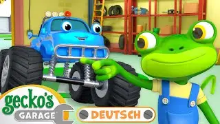 Monstertruck-Umstyling | 90-minütige Zusammenstellung｜Geckos Garage Deutsch｜LKW für Kinder 🦎🛠️