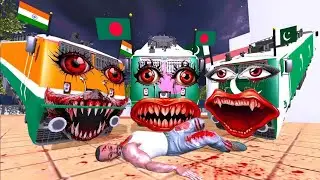 Dangerous Train Battle 😱 India vs Pakistan vs Bangladesh | Indian Bikes Driving 3D