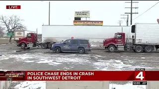 Police chase ends in crash in southwest Detroit