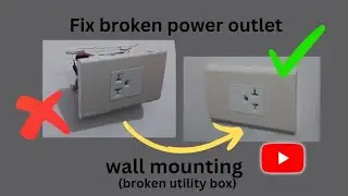 Fix broken Power Outlet wall mounting (broken utility box replacement) DIY - Quick Video