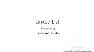 Lec 3- Linked List || Implementation of Linked List || Study With Coder || C language ||