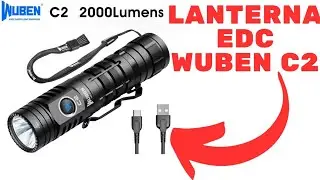 Lanterna EDC Wuben C2 2000 Lumens Lanterna Compacta e Potente com Função Powerbank Wuben C2