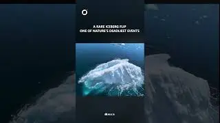 Rare Iceberg Flip Caught on Camera &ndash; Deadly Nature Event in Orbit #shortsfeed #iceberg #event