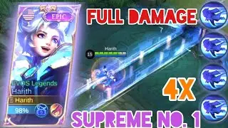 Supreme No.1 Harith Maniac Gameplay (Fast Hands | UNLI Dash) || Mobile Legends