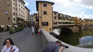 Walk with us to Ponte Vecchio in Florence Italy // Famous Bridge // 360 Video