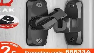 KAK Punch-free Hasp Latch Door Lock Black Cabinet Locks Kids Safety Lock Barn Door Sliding Door