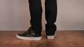 Vans Half Cab Scarab/Military On Feet