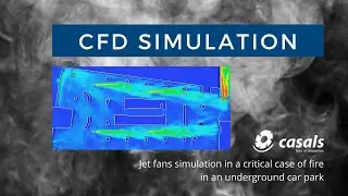 Example of CFD simulation for a car park jet fan ventilation by Casals Ventilaci&oacute;n