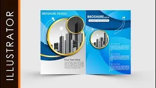 Adobe Illustrator Tutorial Create Business Brochure Two fold #freeDownloads