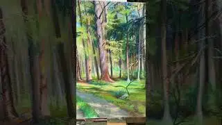 Полесье. Сухая пастель #art #painting #softpastel #лес #картина #artist #drawing