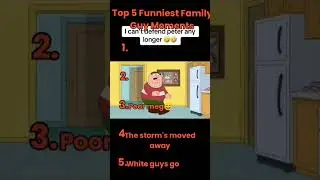 Top 5 Funniest Family Guy Moments #familyguy #memes #stewiegriffin #chrisgriffin #shorts #yt