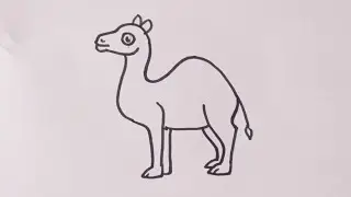 How to draw Camel 🐪 drawing /Camel outline drawing tutorial video @SimpleLineDrawing