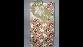 Christmas Candy Cane Lane Gift Bag Using the Gift Bag Punch Board.