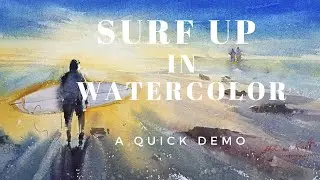 SURF UP. A SURFER AND THE BEACH IMPRESSIONISM. QUICK DEMO