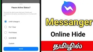 How To Hide Online Status On Facebook Messenger In Tamil/How To Hide Messenger Online In Tamil
