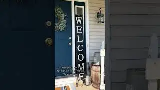 72in Welcome Porch Sign - Rustic Farmhouse Front Porch Decor in Black - Welcome Sign for Front Door