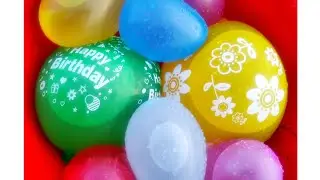 fun pin popping water balloons part 2/ASMR video