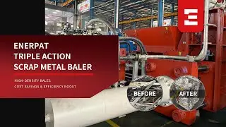ENERPAT Triple Action Scrap Metal Baler，One machine for all your metal scrap processing needs.