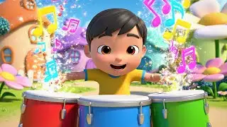 Three Little Toy Drums Bang Bang Bang | Nursery Rhymes for Kids & Baby Songs
