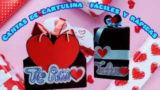 como hacer HACER CAJITAS de REGALO para HOMBRE de cartulina paso a paso