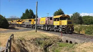 TasRail 2054 2053 2052 TR17 #53 train crossing Johnston Road