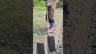 The processing of bricks made from clay and molded mud must be separated #bricklaying #shorts