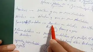 Type of mutation and definition 