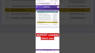 #AP ECET schedule check now