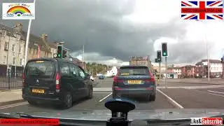 PEGASUS COURIER COMPANY VAN DRIVER RUNS A RED LIGHT THEN DOES AN ILLEAGAL U TURN AT TRAFFIC LIGHT'S