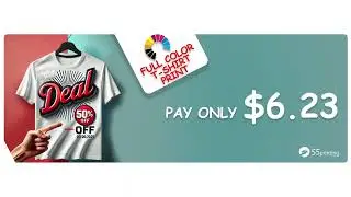 1 Male Full-Color T-shirt = $6.23 👕 at 55printing.com