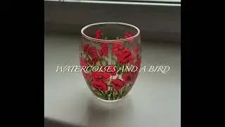 Still life watercolor glass and bird#art #painting #animalart #stillifepainting#paintingtutorial