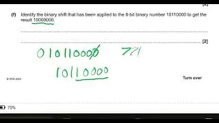 OCR GCSE CS - 2023 paper 1   binary shift question