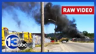 Scrapyard fire on Steel Street Sunday in Rochester