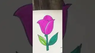 Rose 🌹 & Bird 🐦 Drawing easy from number 1 & 2 ✍️ #viral #youtubeshorts #shorts