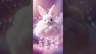 Baby Bunny Turns Into a Cute Cloud Puff ☁️🐰✨#shorts #rabbit #babyanimals #cuteanimals #viralshorts